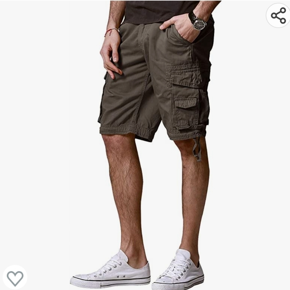 MatchStick Men's Cargo Shorts in Dark Khaki Size 44
